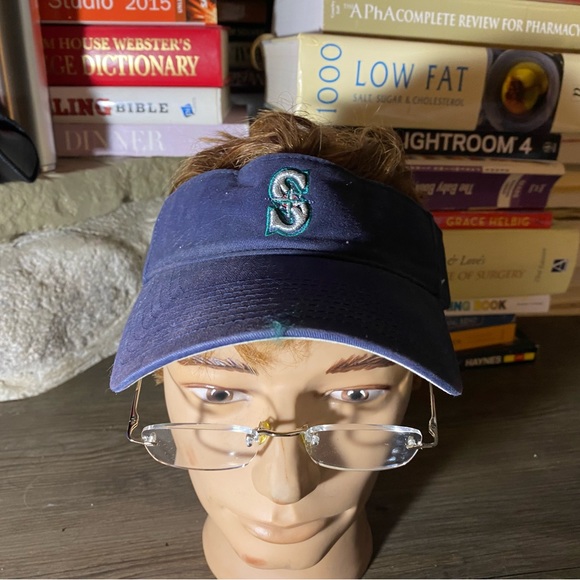 Nike Seattle Mariners Men’s Blue Baseball Visor Hat Size Adjustable - Picture 2 of 11